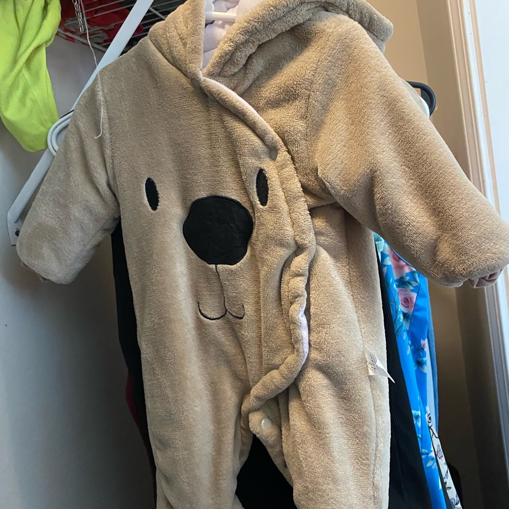 Cozy Beige Animal-Themed Kids One Piece